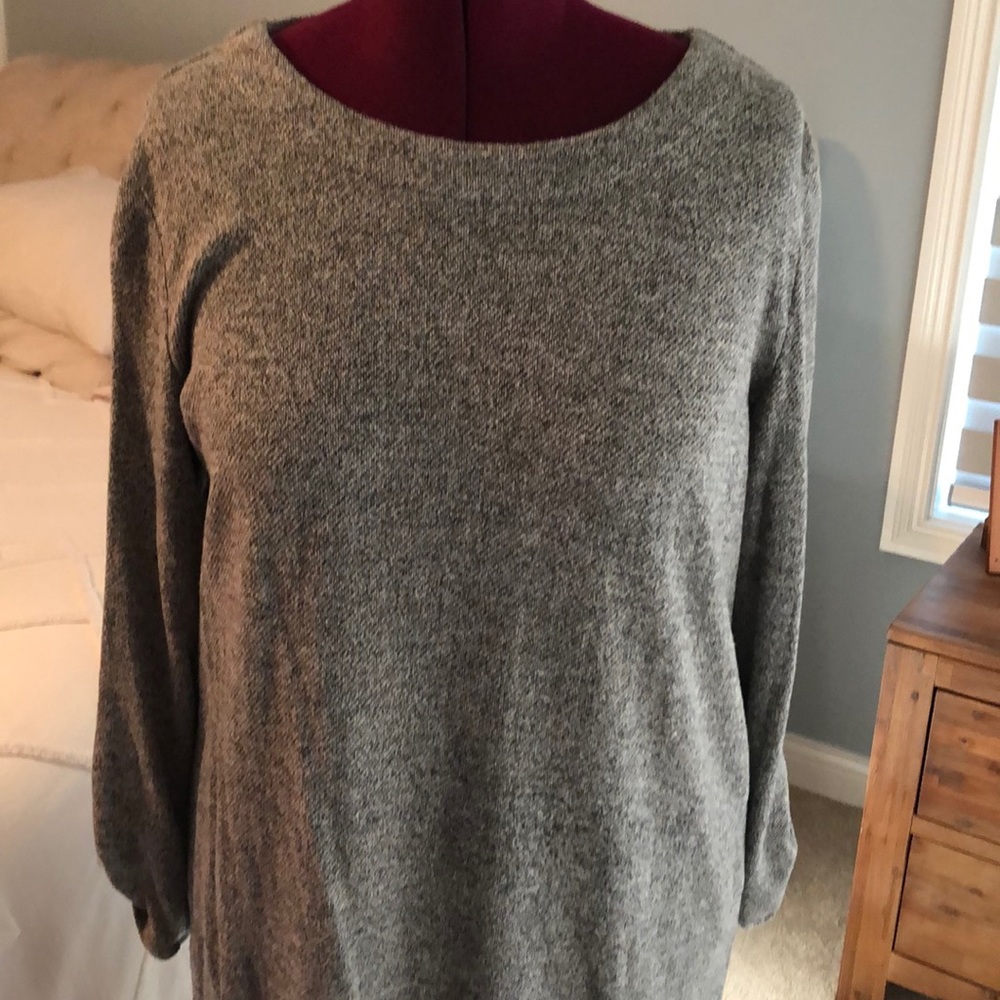 Gray 3/4 sleeve dress